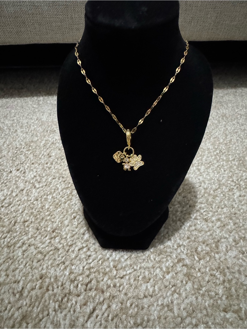 Gold Floral & Clover Charm Necklace - Women Jewelry